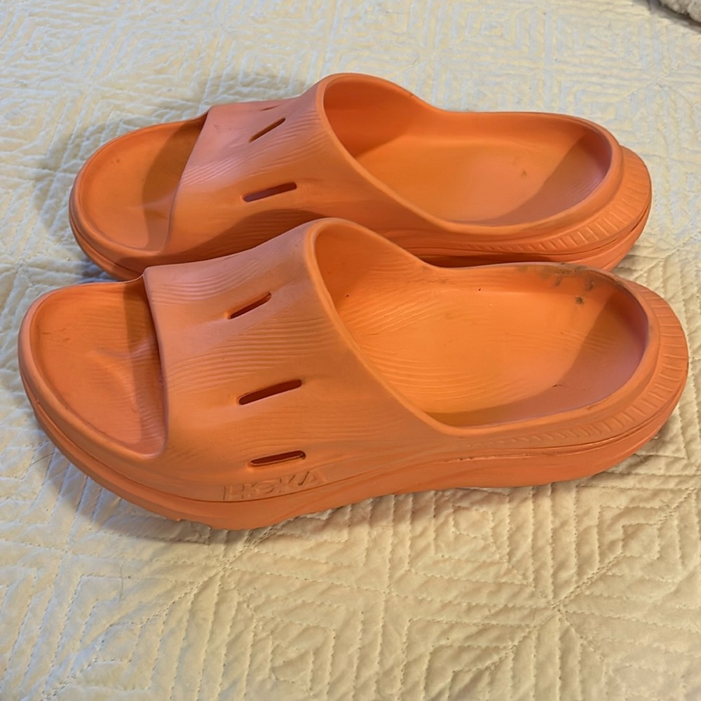 Hoka Women's Bright Orange Slide Sandals